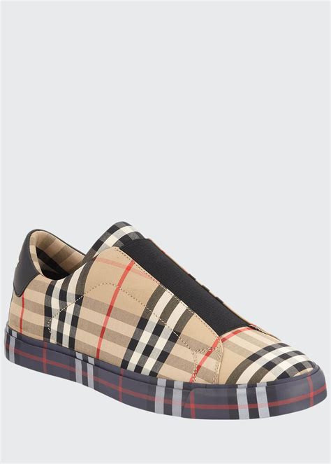 mens burberry sneakers on sale|Burberry slip on sneakers men.